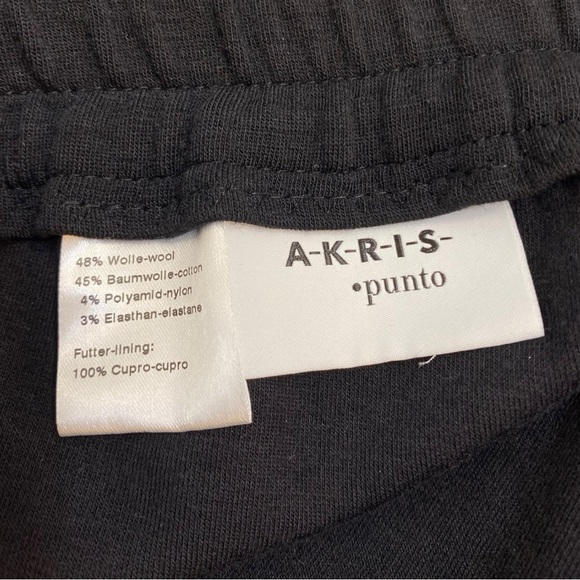 Akris Punto Black Floris Wool Blend Utility Pants NWT US Size 6 - Picture 5 of 7